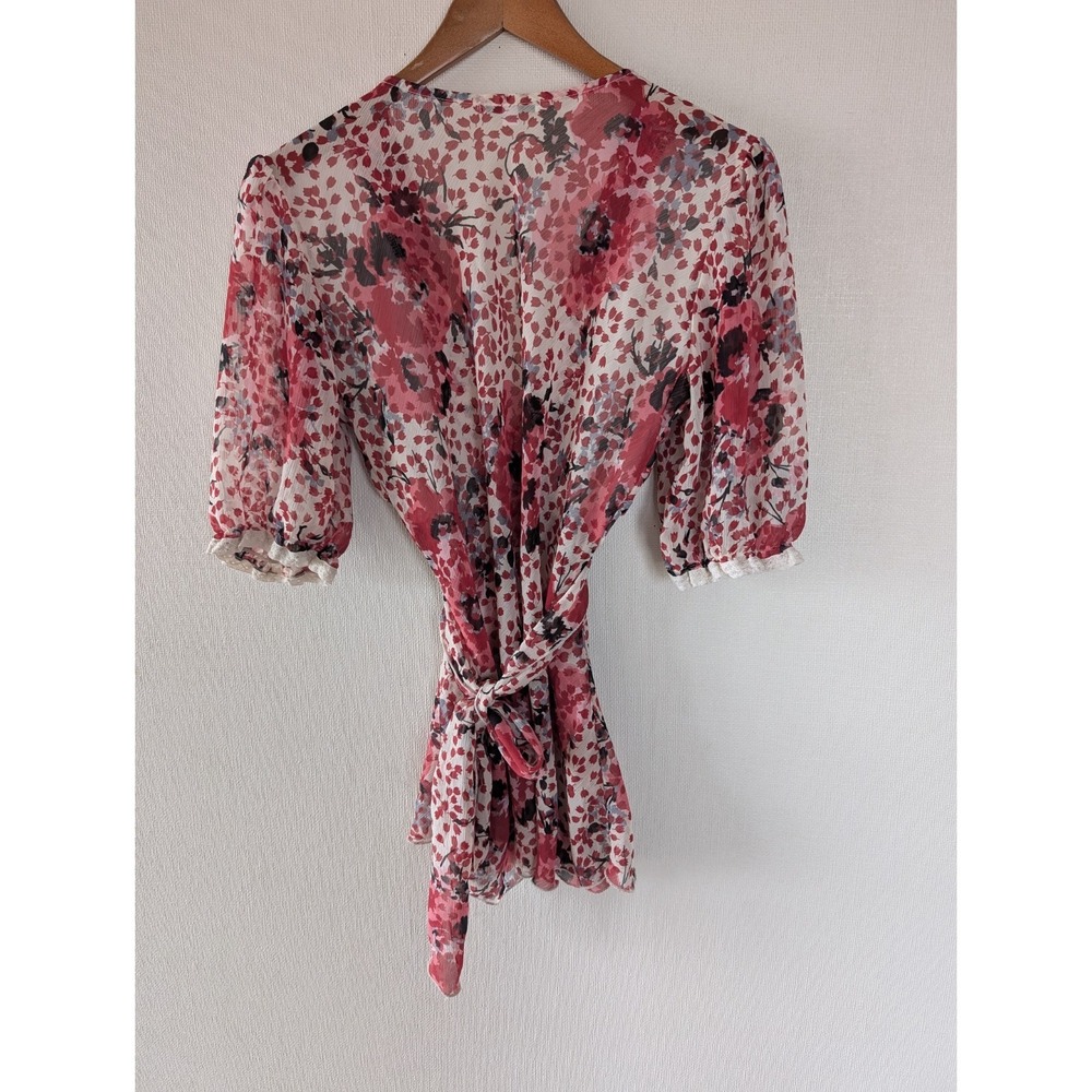 Yank Y2K Babydoll Top Romantic Floral Fairy Peasant Boho Cottagecore Coquette - Picture 12 of 13